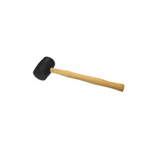 Киянка Mastertool - 450 г х 60 мм, черная резина, ручка деревянная