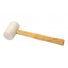 Киянка Mastertool - 340 г х 55 мм, белая резина, ручка деревянная