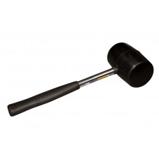 Киянка Mastertool - 450 г х 60 мм, черная резина, ручка металл