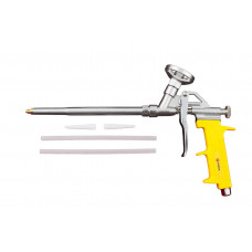 Пистолет для пены Topex - никель (желтая ручка)